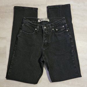 Harley Davidson Motor Cycles Womens Black Straight Leg Jeans Size 2